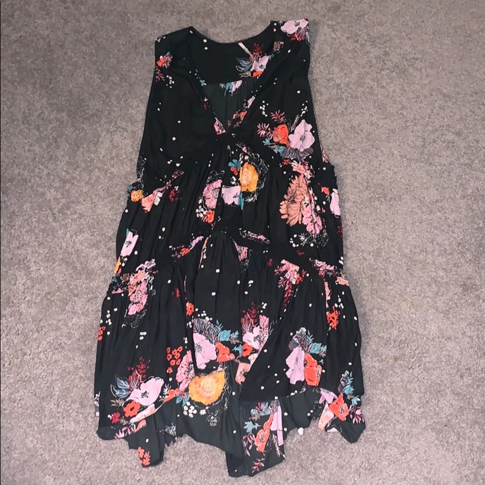 Free people float floral tunic tank top